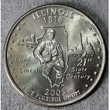 Moeda Quarter Dollar De 2003 Illinois Origem Usa. Km#343