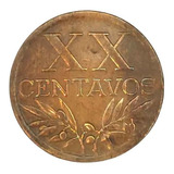 Moeda Xx Centavos 1942 Bronze Mbc