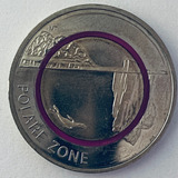Moeda Zona Polar Anel De Polímero Roxo 5 Euro 2021 Letra F