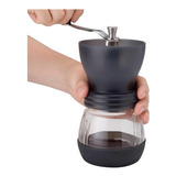 Moedor De Cafe Manual Reservatório Em Vidro E Mecanismo Em Cerâmica Moinho Para Grãos Com Manivela E Níveis De Moagem