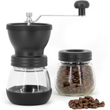 Moedor De Café Manual Reservatório Em Vidro Inox E Cerâmica
