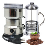 Moedor De Café Triturador De Sementes + Cafeteira 350ml Inox