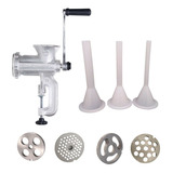 Moedor De Carne N 10+ Jogo De Funil E Disco Rim + 3 Disco