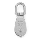Moitão Polia Roldana M20 Aço Inox Com Destorcedor Giratório