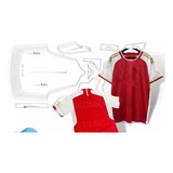 Molde Camiseta Futebol Ingles, Envio Digital, Por Email