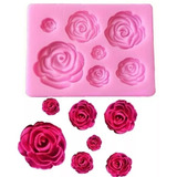 Molde De Mini Rosa Pasta Americana Ou Biscuit F 380