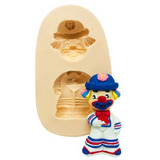 Molde De Silicone Patati E Patata - Patati Azul Rb1072