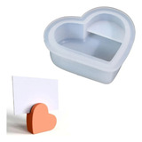 Molde De Silicone Resina Porta Foto Recado Corações Família