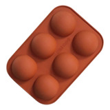 Molde De Silicone Semiesfera 6 Cavidades Diâmetro 5cm