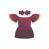 Molde Digital De Vestido Infantil Com Molde De Tiara E Laço