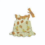 Molde Digital De Vestido Trapézio Com Tiara Infantil