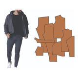 Molde Em Papel Kraft Conjunto Moletom Masculino Adulto