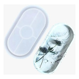 Molde Silicone Bandeja Oval Resina Gesso Cimento Decoração