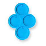 Molde Silicone Chaveiro Redondo Com 4 (5cm) Resina