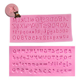 Molde Silicone Letras Alfabeto Confeitaria Kit