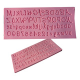 Molde Silicone Letras Cursivas Alfabeto Confeitaria Envio Já