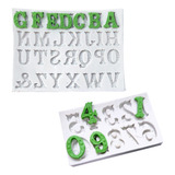 Molde Silicone Letras Números Vintagem Confeitaria Bolos