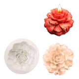 Molde Silicone Vela Sabonete Resina Confeitaria Flor 3d