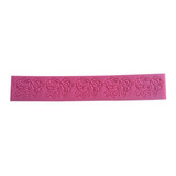 Molde Tapete De Silicone Rendas De Açúcar Rosas S125