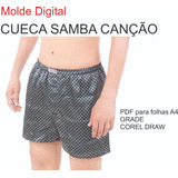 Moldes Modelagem Digital Cueca Samba Canção Adulto Graduada