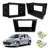 Moldura 2 Din Cinta Japonês Peugeot 307 01 Até 12 Brinde Led