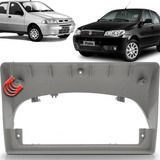 Moldura 2 Din Multimidia Mp5 9 Polegadas Palio G2 Cinza