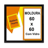 Moldura 60x60 C/vidro Quadro Poster Azulejo