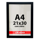 Moldura A4 21x30 Quadro Com Vidro Diploma Foto Certificado