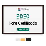 Moldura A4 Quadro Foto Certificado Diploma 21x30 Com Vidro