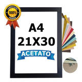 Moldura Certificado 14 A4 21x30 Acetato Laqueada Premium 