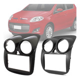 Moldura De Painel 2 Din Fiat Palio Preto Black Piano Cor Cinza