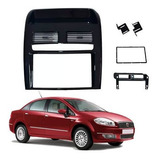 Moldura Dvd Painel 2 Din Fiat Linea Black Piano Lançamento