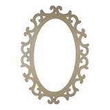Moldura Espelho Oval Decoração Arabesco