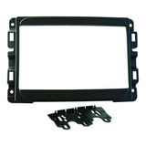 Moldura Fiamon 2 Din Fiat Toro/mobi/uno Preto Fosco