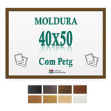 Moldura Marrom 40x50 Certificado Painel Impressão Arte Petg