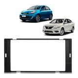 Moldura Painel 1 2 Din Nissan March Versa Sentra 2015 A 2020