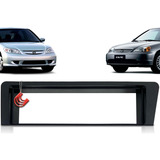Moldura Painel 1 Din Multimidia Dvd Mp5 Civic 2001 Até 2006 
