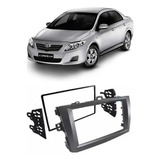 Moldura Painel 2 Din Dvd Toyota Corolla 2009 Grafite
