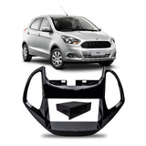 Moldura Painel Dvd 1din Ka/ka+ Sedan 15/18 Black Piano