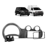 Moldura Painel Dvd 2 Din Fiat Uno Vivace Nova Fiorino Cinza