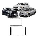 Moldura Painel Dvd 2 Din Mp5 Nissan Sentra Versa March