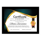 Moldura Para Certificado A4 21x30 Vidro Laqueada Premium 