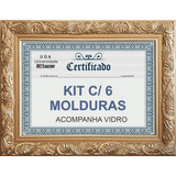 Moldura Para Certificados, Kit C/ 6