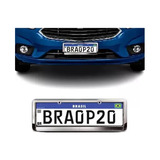 Moldura Para Placa Do Honda Crv 2012 Cromada