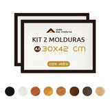 Moldura Quadro A3 30x42 Vidro Certificado