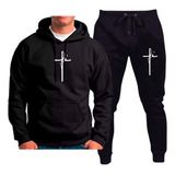 Moletom Blusa De Frio Conjunto Blusa + Calça Fé Religião