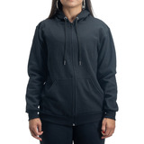 Moletom Blusa De Frio Feminino Com Ziper Canguru 
