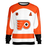 Moletom Blusa Flyers Philadelphia Branco Hockey Gc Ref0615
