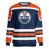 Moletom Blusa Hockey Oilers Edmonton Casual Gc Ref0428