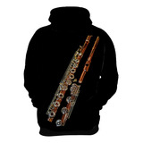 Moletom Casaco Personalizado Instrumento Musical Flauta
